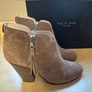 Rag & Bone Margot Booties in Tan Suede